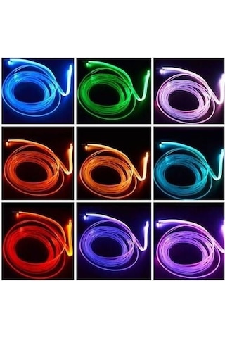 Araç Içi Atmosfer Ambiyans Led Neon Ip Led Rgb App Kontrollü 5 Parça