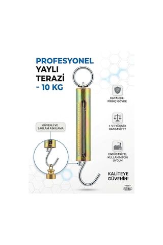 Pratik Yaylı El Kantarı - 60 Kg Kapasiteli Hassas Taşınabilir Terazi - Balıkçı Ve Mutfak Kantarı