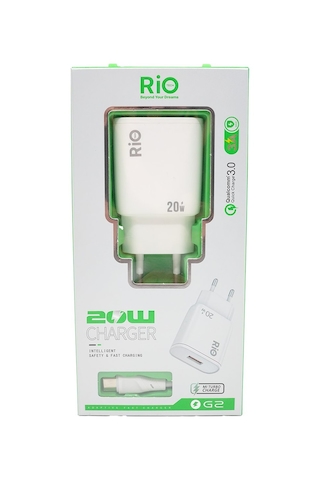 Riotech 20w Hızlı Şarj Adaptörü Ve Usb-c Kablosu Riotech 20w Hızlı Şarj Adaptörü Ve Usb-c Kablosu