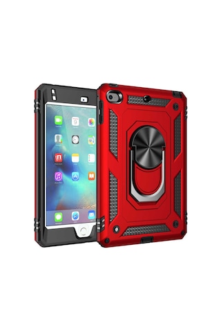 Goocamp Apple Uyumlu iPad Mini 4. Nesil - Tablet Vega Kapak-kırmızı Tablet Kılıfı