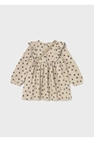 Mayoral 2920 Kız Bebe Bej Çantalı Elbise Bej