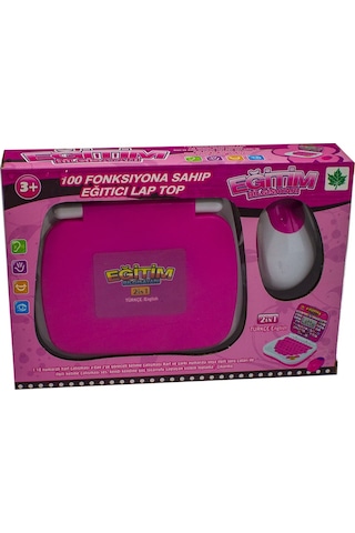 Oyuncak Eğitici Laptop Türkçe-ingilizce 100 Fonksiyonlu Pembe