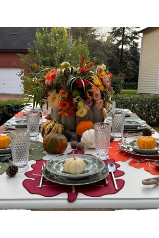 Yaprak Model 4 Kişilik Amerikan Servis Bordo