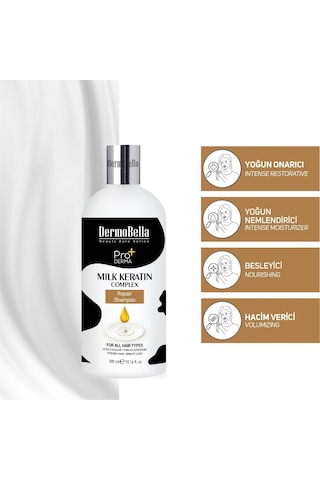 Dermobella Milk Keratin Complex Yoğun Nemlendirici Ve Besleyici Şampuan 300 ML