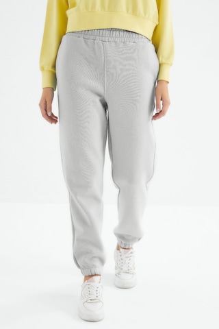 Tommy Life Taş Yüksek Bel Şardonlu 3 İplik Pamuklu Basic Kadın Eşofman Altı - 94624 TAŞ Taş