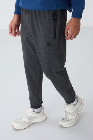 Tommy Life Antrasit Melanj Fermuar Cepli Standart Kalıp Jogger Erkek Eşofman Alt - 84651 Antrasit - Melanj