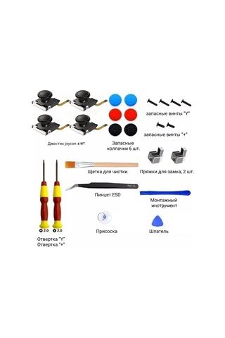 Vıdges İçindekiler: 25'li Tamir Ve Değişim Seti Nintendo Switch Stickler Çeviri: 25'li Tamir Ve Değişim Seti Nintendo