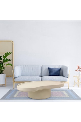 Kidney Sehpa Takımı Set Sehpa Rehome Beyaz - Turuncu