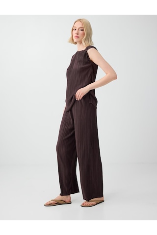 Jimmy Key Jimmy Key Kahverengi Normal Bel Pliseli Pantolon 6sw187571800