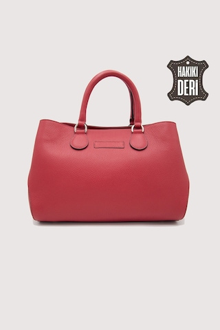 Hakiki Deri Kırmızı Kadın Kol Çantası Uzun Askılı Smr7666 Kırmızı
