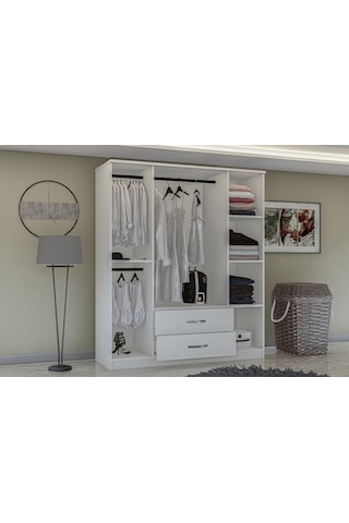 Metalia 4 Kapılı 2 Çekmeceli Gardırop