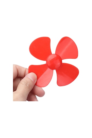 Reedark Xr-149 Kırmızı 4 Kanatlı Plastik Perde, 80mm Çap 2mm Delikli, Dıy Rc Araba Bot Oyuncak Aksesuarı 10 Adet