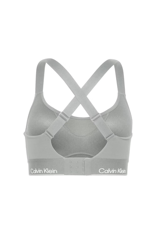 Calvin Klein Kadın Marka Logolu Elastik Bantlı Günlük Kullanıma Uygun Gri Spor Sütyeni Lvgws5k137 P7a