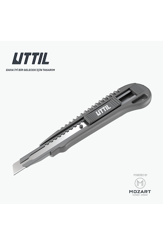 Uttıl Nmuk07-ns Alüminyum Gövdeli Segmentsiz 9 Mm Bıçaklı Metal Kasa Maket Bıçağı