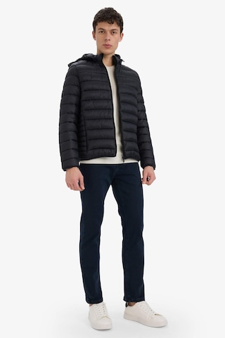 Defacto Su Geçirmez Slim Fit Dar Kesim Kapüşonlu Fermuarlı Şişme Mont N4661az25aubk27 Siyah