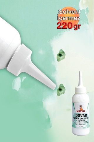 Duvar Tamir Dolgusu 220gr, Beyaz, Suya Dayanıklı, Üzeri Boyanabilir Diğer