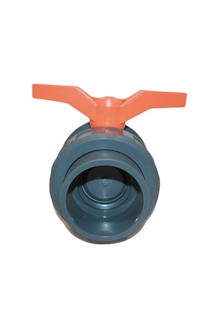 3" Teknoplastik Soketli PVC Küresel Vana – 2 Yönlü (90° Kol) – Sulama ve Endüstri Uyumlu