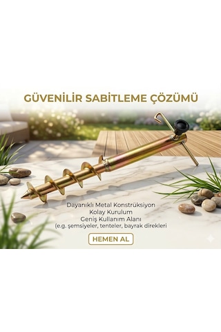 Metal Unıversal Şemsiye Sabitleyici Gold