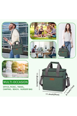 Youtek 8 Saat Isı/sıcaklık Saklama, 24 Konserve Kapasitesi, Sızdırmaz Ve Dayanıklı 600d Oxford, Çift Çanta Askısı İle Taşınabilir Outdoor Soğutma Çantası Çok Renkli