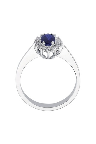 Sirius Pırlanta Oval Kesim Safir Taşlı Yüzük 0804R0368