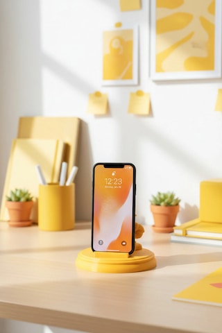 Noker Basketbolcu Telefon Tutucu Masaüstü Telefon Standı Sarı