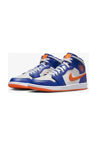 Nike Air Jordan 1 Mid 'knicks' Fd1029 400 Erkek Spor Ayakkabı Mavi Beyaz Mavi Beyaz