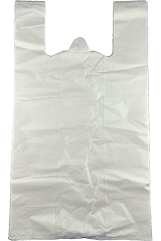 Kalın Beyaz Poşet Jumbo Boy 50x90cm Hışır Atlet Poşet Market Manav, Kurban Poşeti Çöp Poşeti 1 Kg