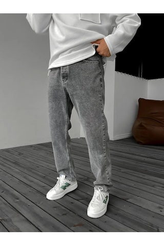 Captiva Denim Erkek Baggy Jean Pantolon AÇIK GRİ