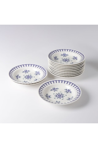 Güral Eda 12 Adet 19 Cm Çukur Yemek Tabağı 1654