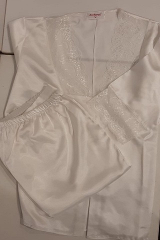Duchesse 137 Çeyizlik Dantelli Saten 6'lı Set -ekru Ekru