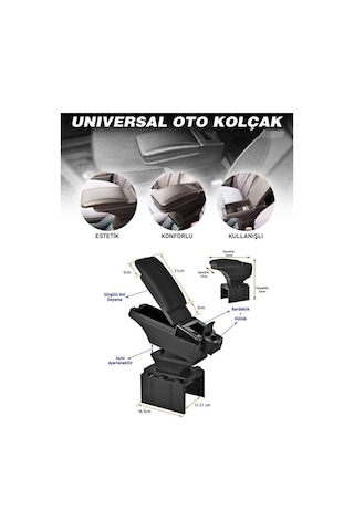 Universal Lüx Kolçak Kol Dayama Ayalanabilir Ayaklı Krom