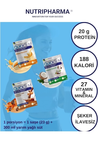 Whey Proteinli Öğün Yerine Geçen Shake Tropikal Karışık Kutu Bariatrik Protein 30 Saşe + Shaker Karışık