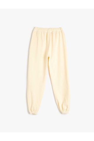 Koton Basic Jogger Eşofman Altı Beli Lastikli Ekru 5wkg40096ak Ekru