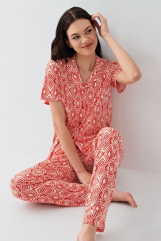 Arnetta Kadın Kırmızı Gömlek Pijama Takım Ar3613-s-v1 Kırmızı