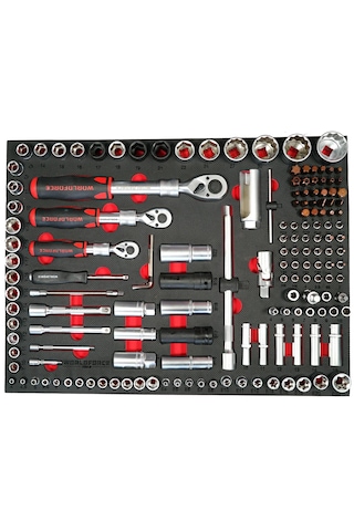 Worldforce 283 Parça Dolu Takım Dolabı 7 Çekmece Premium Paket
