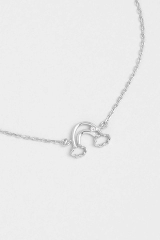 So Chic Gökkuşağı 18 Ayar Beyaz Altın Kaplama 20 Cm Gümüş Bileklik Rodyum