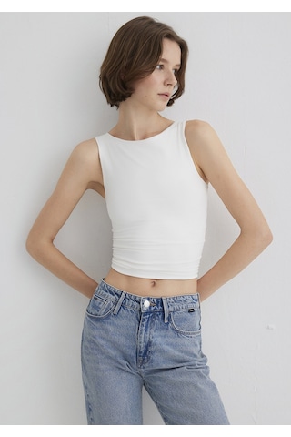 Mavi - Kayık Yaka Beyaz Poliamid Top 1613497-70057 Beyaz