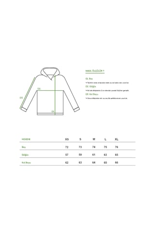 Brz Collection Oversize Unisex Basic Hoodie-beyaz Beyaz