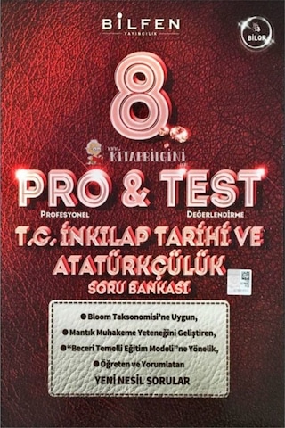 BilFen Yayınları 8. Sınıf LGS Pro & Test T.C İnkılap Tarihi Soru
