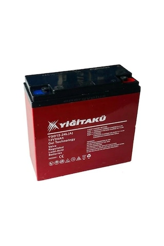 Yiğit 24ah 12v Dik Akü 2025 Üretim 5'li Set Akü Ebatları: 169x179x78mm