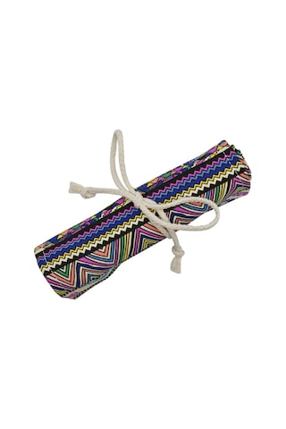 Wezone Eşsiz Desenli Kanvas Kalem Çantası - 24 Delikli, Boya Kalemi, Pastel Ve Çizim Araçları İçin Taşınabilir Organizatör