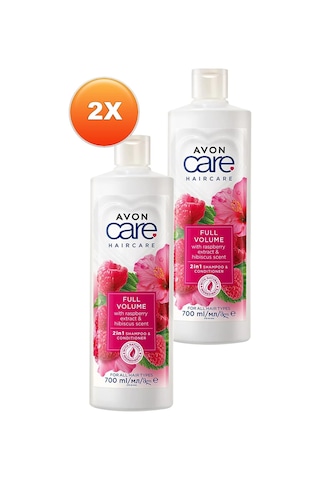 Avon Care Ahududu Ve Hibiscus Kokulu Şampuan Ve Saç Bakım Kremi 700 Ml. İkili Set