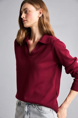 Defacto Regular Fıt Polo Yaka Kazak F0405ax26wnbr330 Bordo-br330