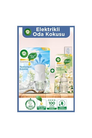 Air Wick Elektrikli Temizliğin Esintisi 1 Cihaz + 1 Koku + Yedek Şişe Bahar Çiçekleri