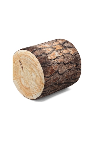 Favora Kütük Puf Silindir - Kahverengi Kahverengi