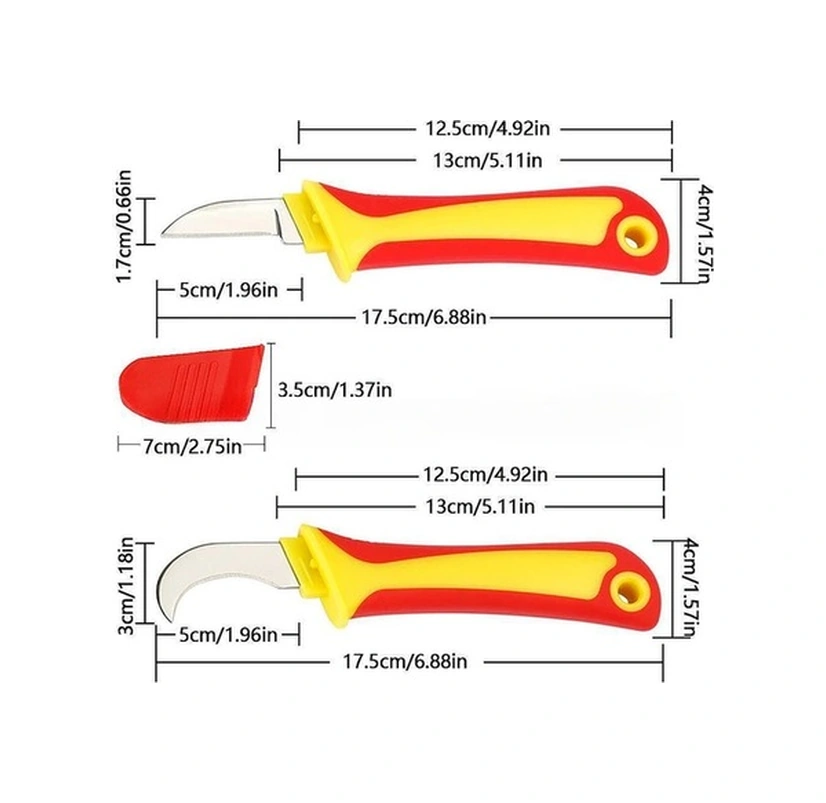 Trendooze Gaojunshop01 Kompakt Yalıtımlı Kanca Tel Sıyırıcı Kavisli Bıçak Dayanıklı Pp