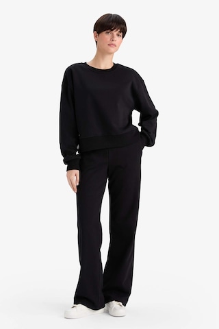 Defacto - Straight Fit Basıc Cepli Yüksek Bel Eşofman Altı B8571AX23WN Siyah