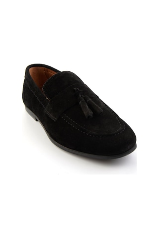 Siyah Hakiki Deri Erkek Loafer Ayakkabı E01594456502 Siyah