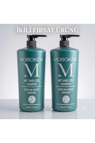 Morokon Dökülme Karşıtı Şampuan 1000 Ml 2 Adet Tüm Saçlar