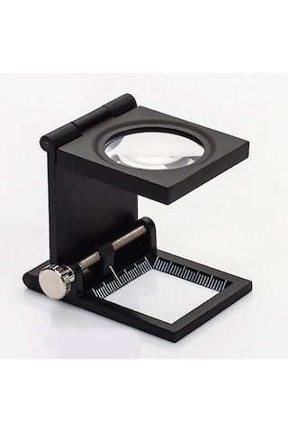 10X Katlanır Sayaçlı Metal Lüp Büyüteç 30 MM
